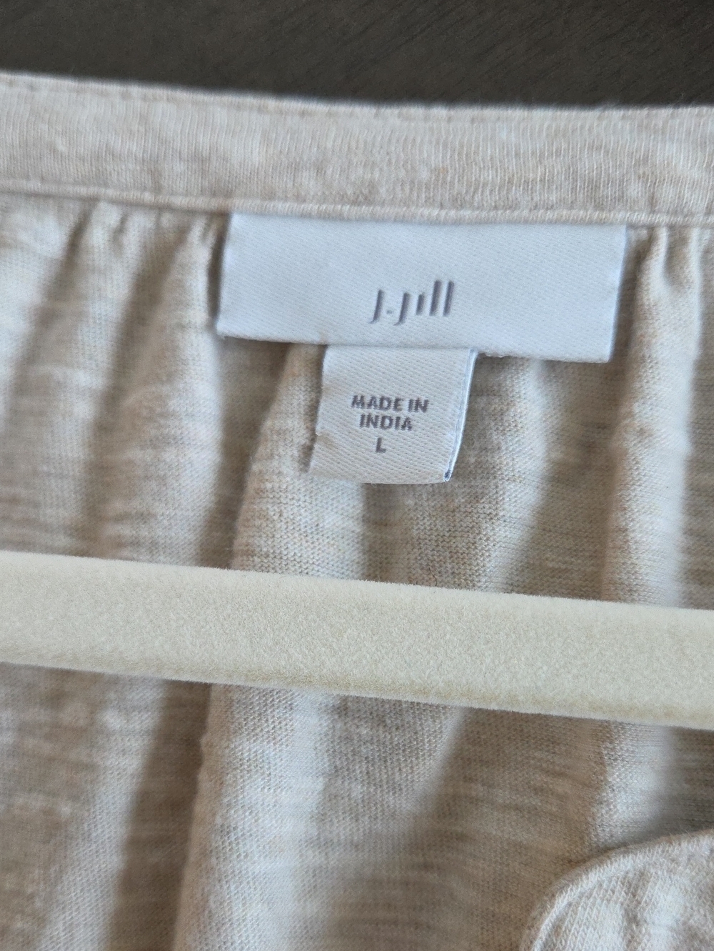 Jjill Floral Embroidered Split Neck Top Beige - Picture 2 of 6